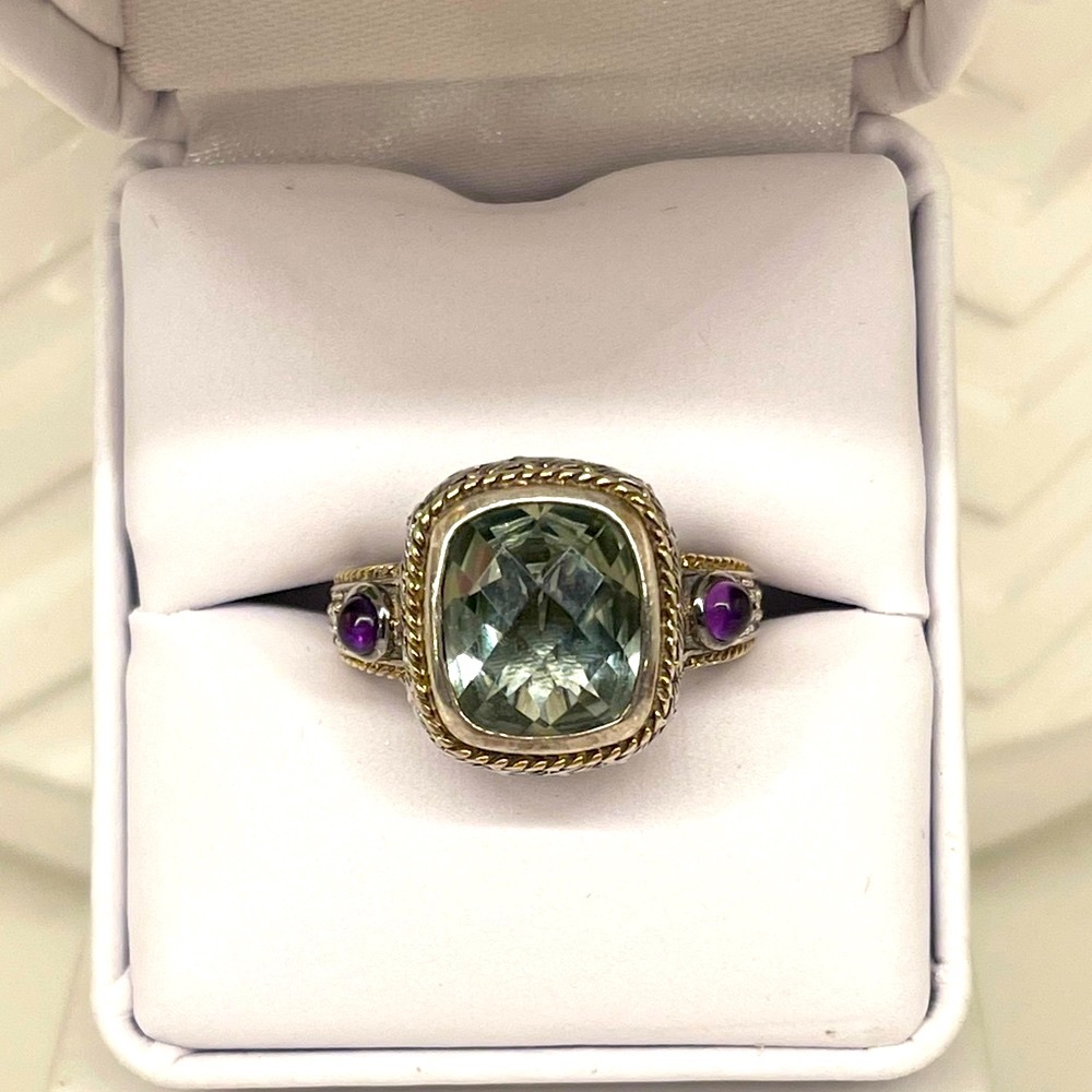 Green Amethyst Ring